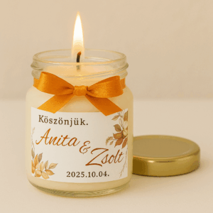 Szójaviasz Gyertya Esküvői Köszönetajándék - 40 ml