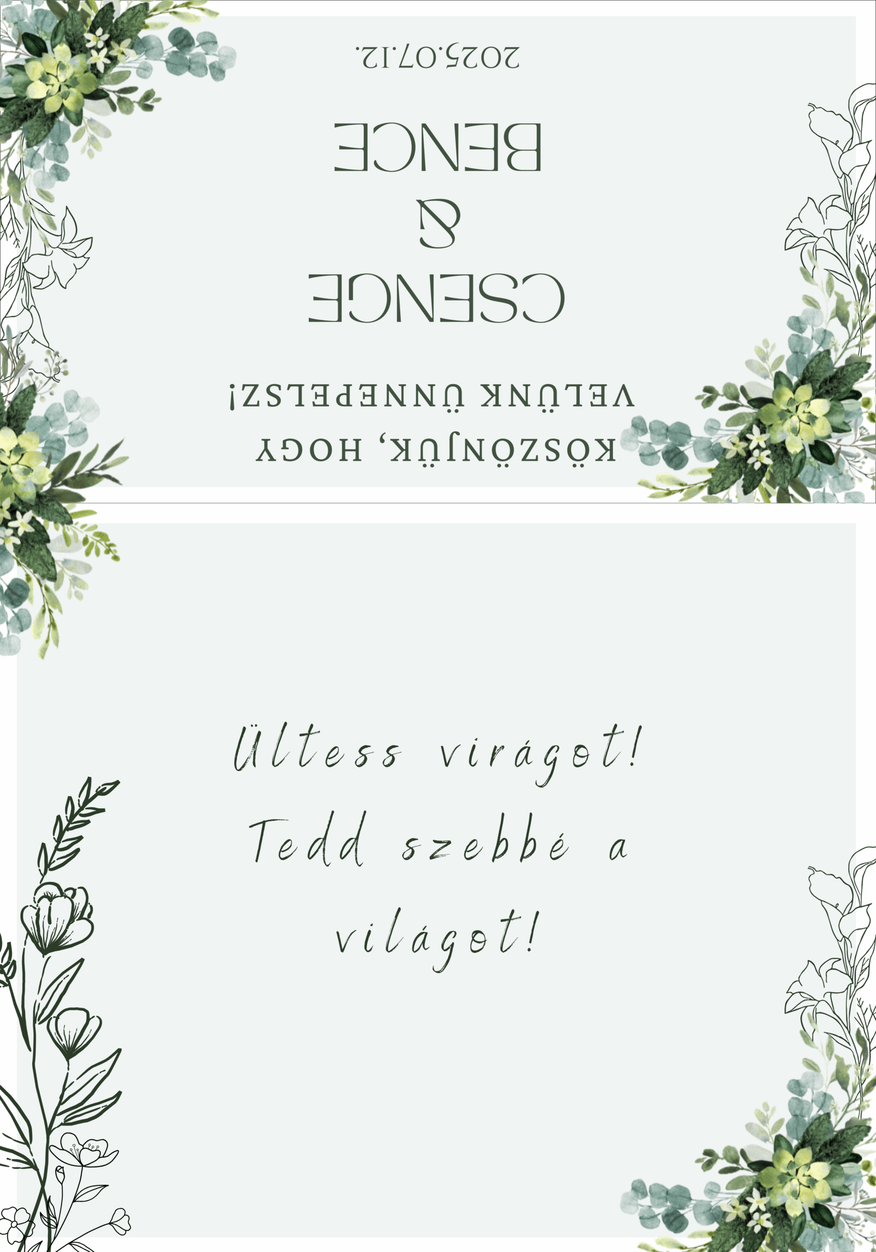 Esküvői köszönetajándék/köszönőajándék — Vadvirág magkeverék tasak